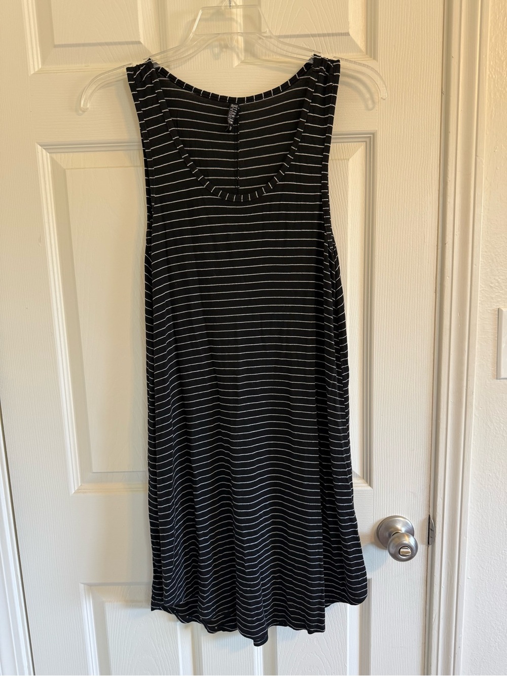 Cotton On Black & White Striped Sleeveless Midi Dress